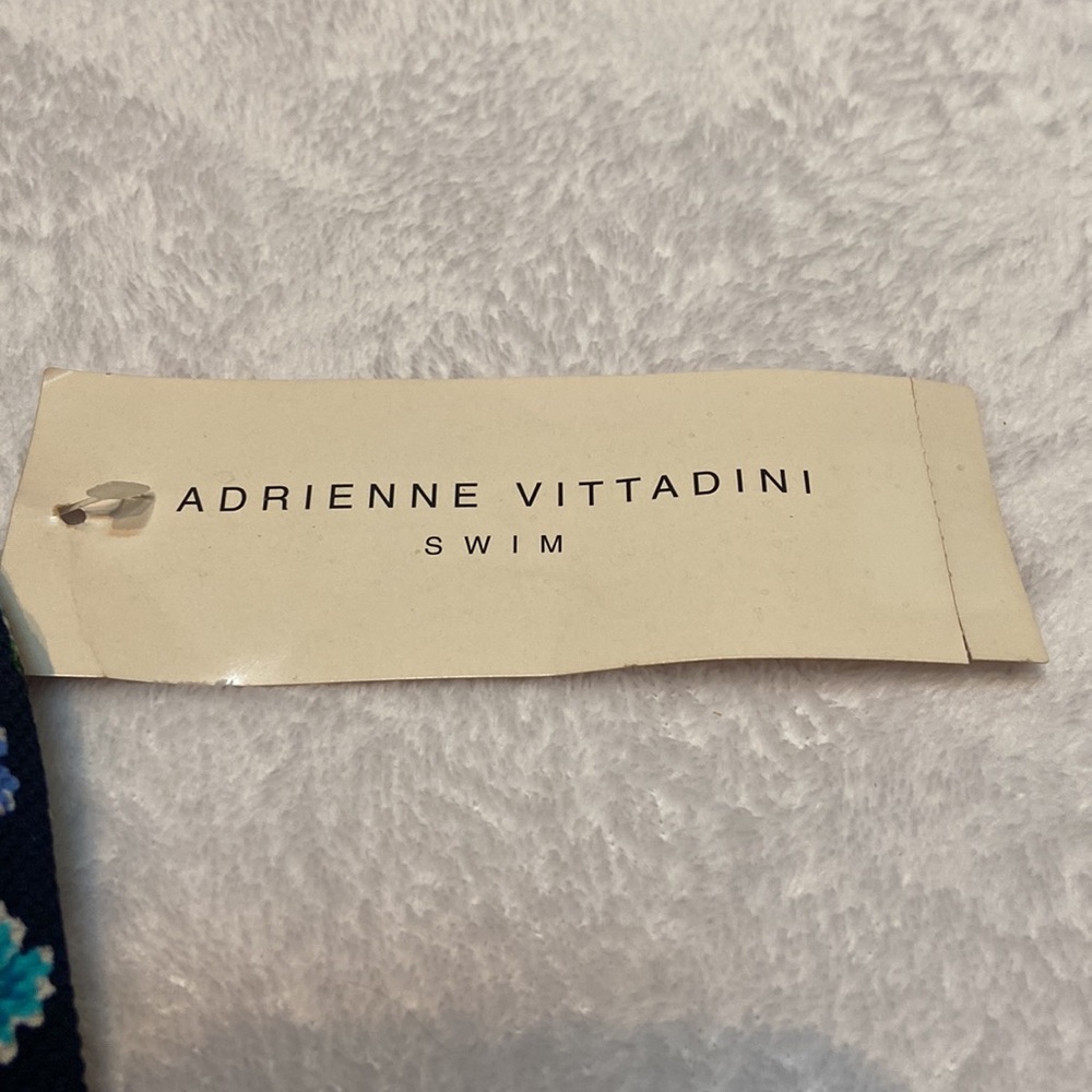 NWT Adrienne Vittadini Underwire Swim Dress Size 12 Navy Multi Flower Print - Picture 3 of 12